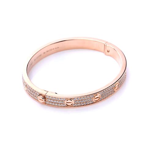 cartier bracelet pink gold diamond